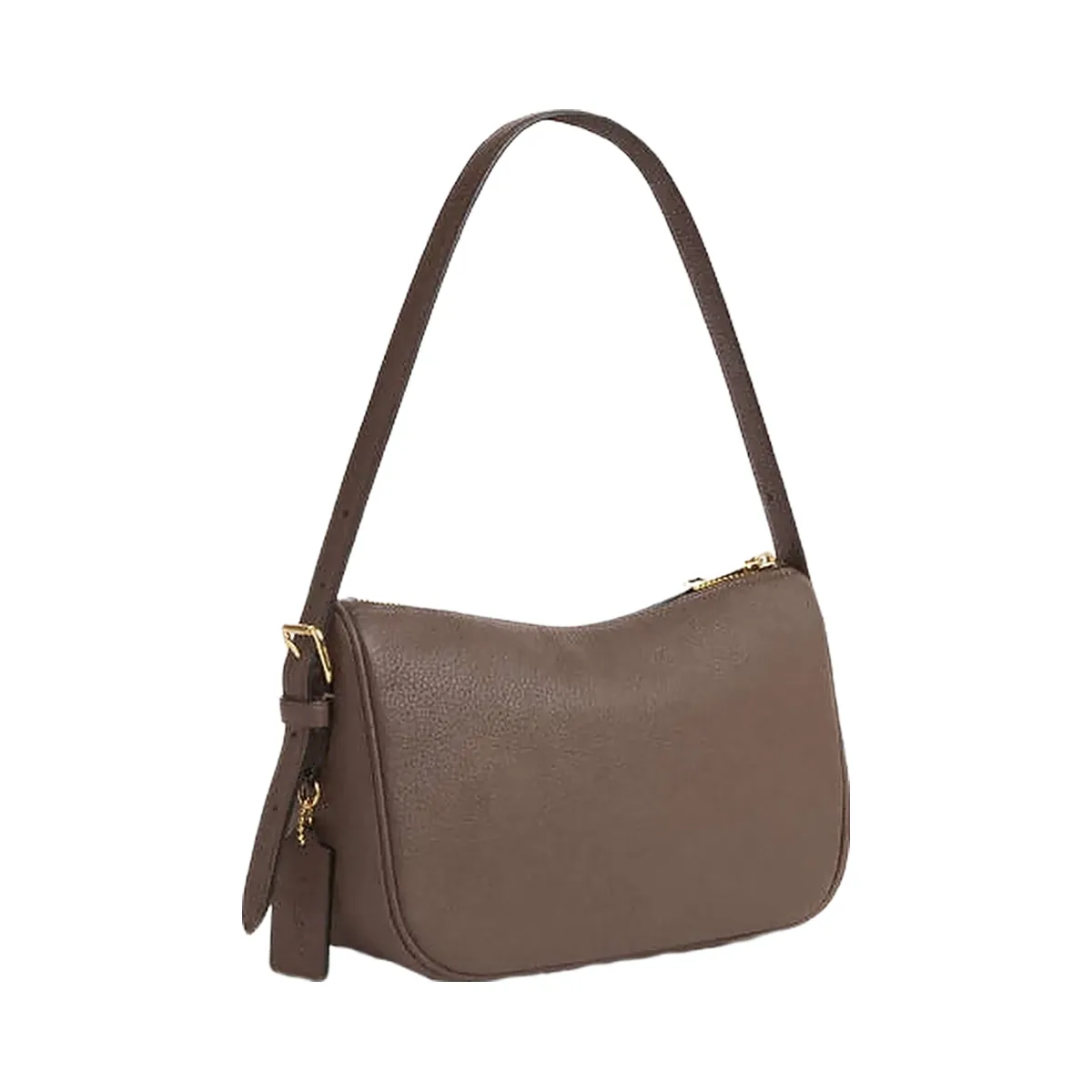 Coach Kailey Shoulder Bag Pebbled Leather-Gold-Dark Stone