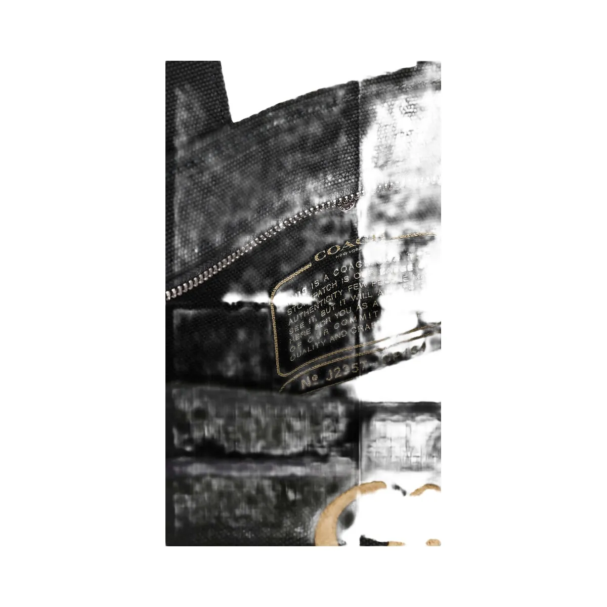 Coach Cargo Tote Bag 26 Canvas-Silver-Black