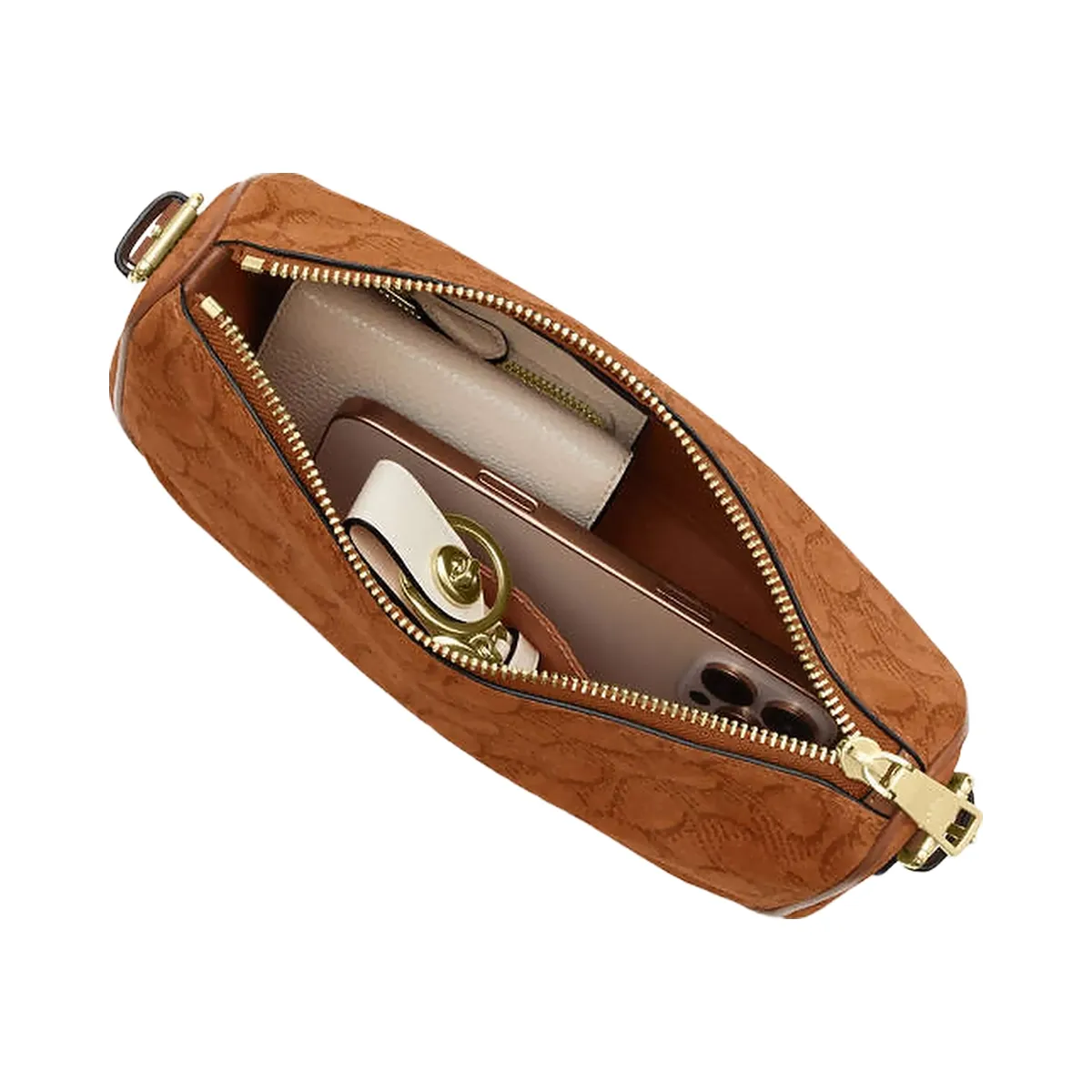 Coach Kailey Shoulder Bag In Signature Suede Suede-Im-Caramel