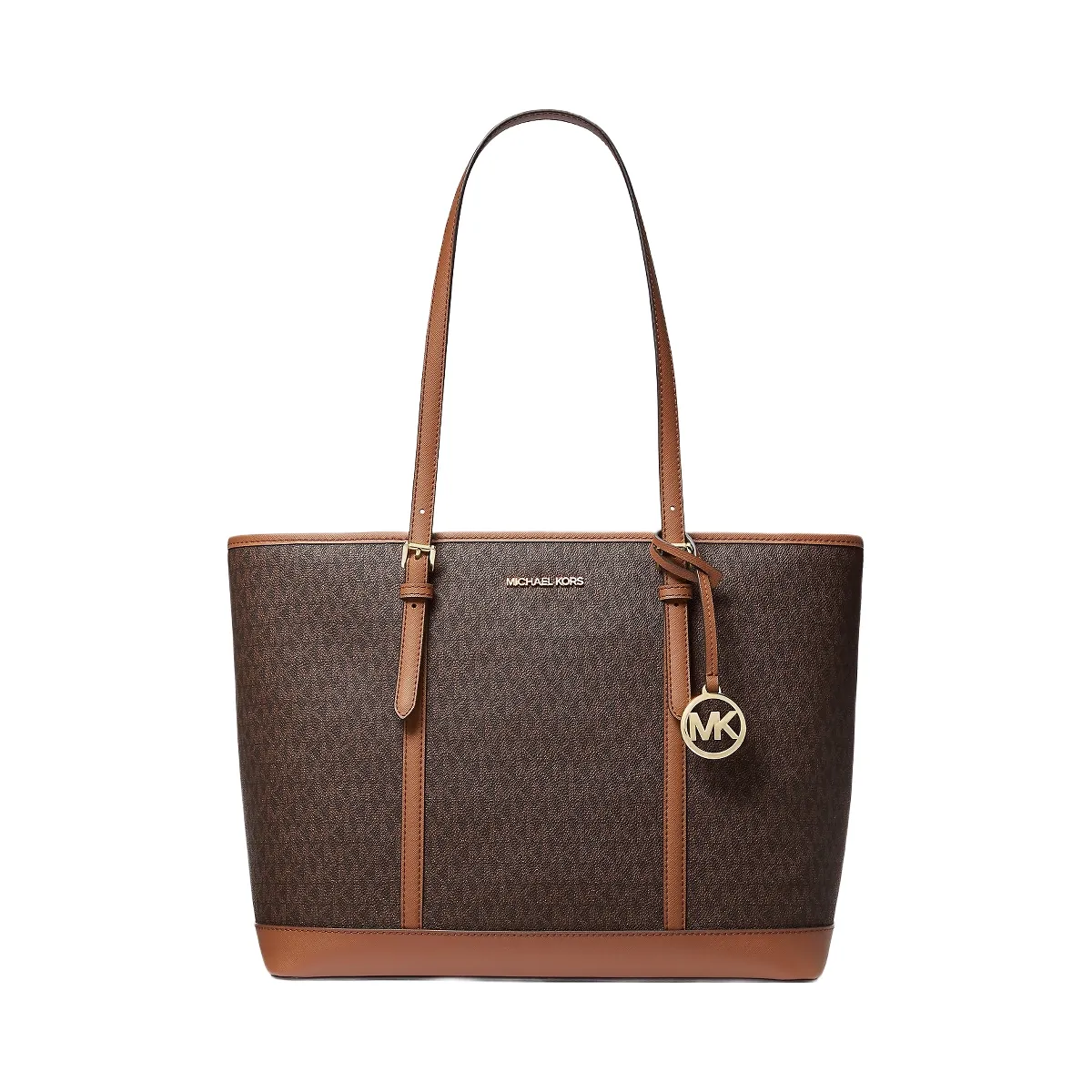 Michael Kors Jet Set Travel Large Logo Tote Bag Brown