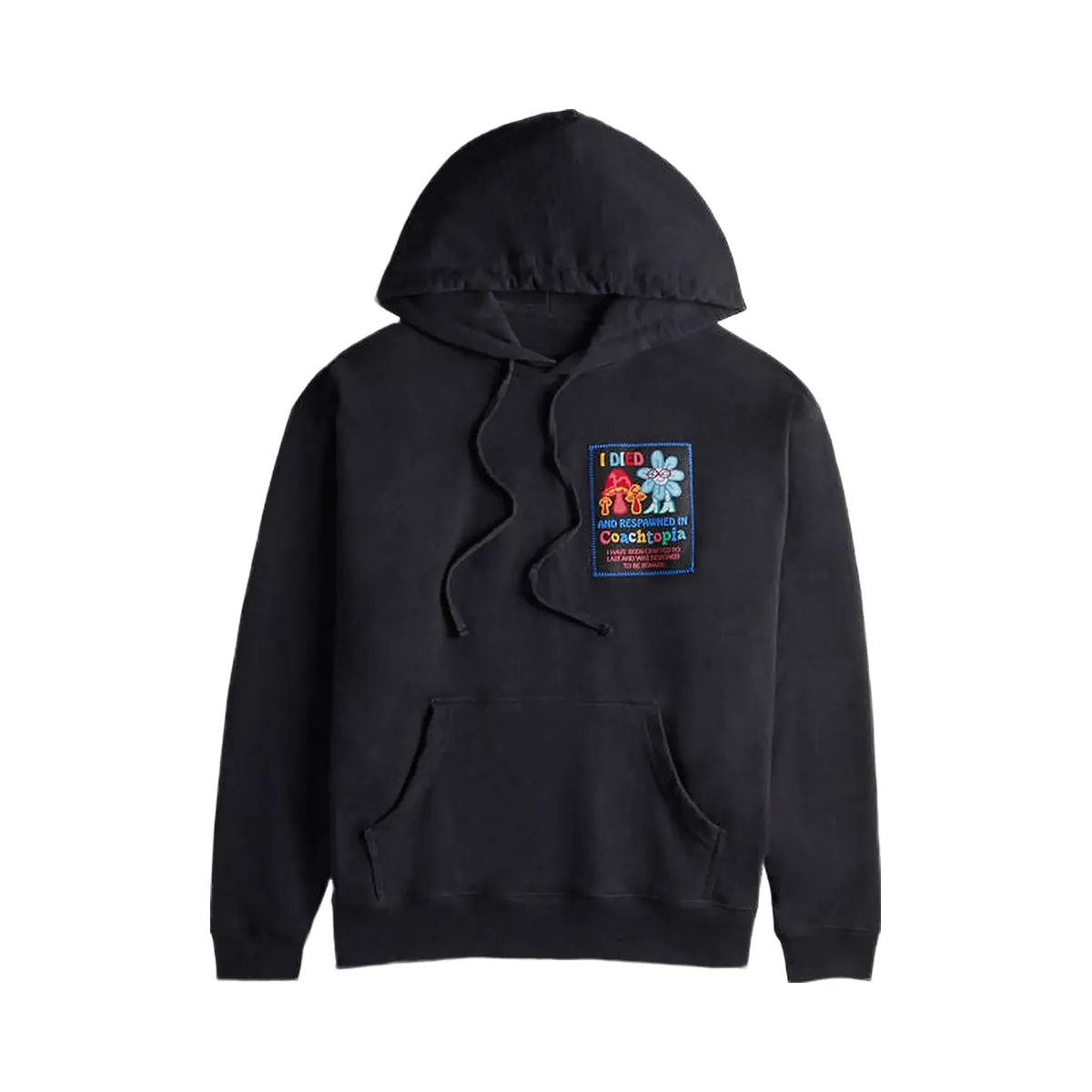 Coach Hoodie With Coachtopia Graphic Label Black