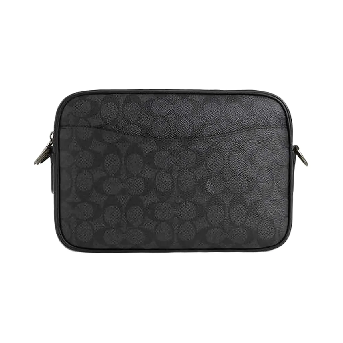 Coach Elias Crossbody In Signature Canvas Signature Canvas-Gunmetal-Charcoal-Black