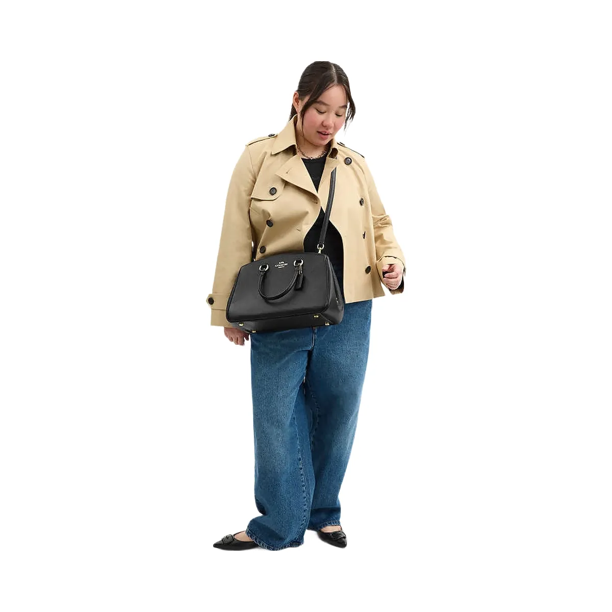 Coach Savannah Carryall Bag Pebbled Leather-Gold-Black