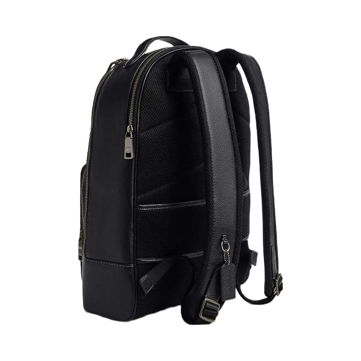 Coach Ethan Backpack In Signature Leather Pebbled Leather-Gunmetal-Black
