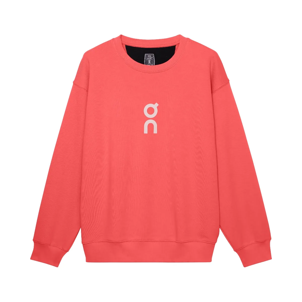 on running logo crewneck sweatshirt coral