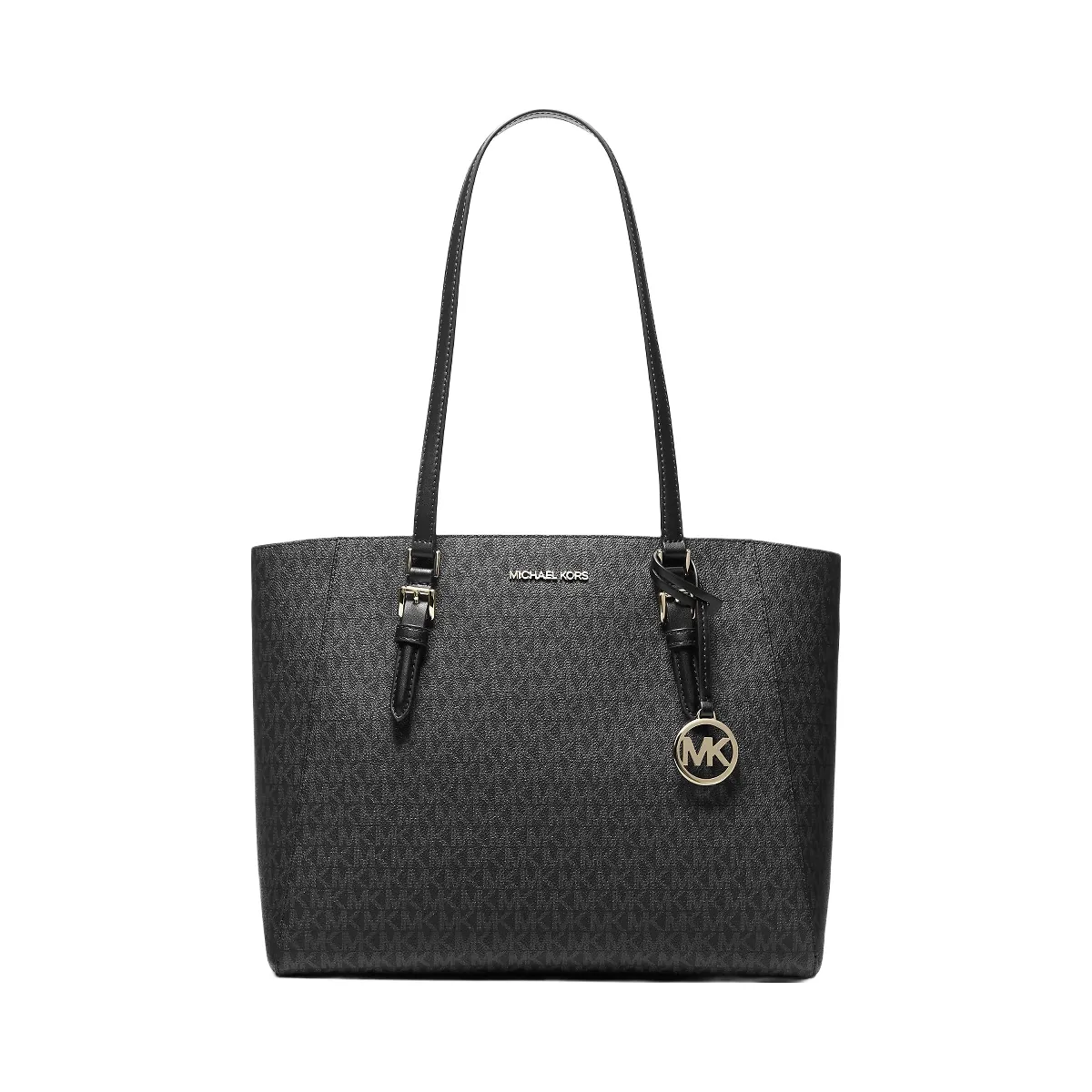 Michael Kors Charlotte Large 3-In-1 Signature Logo Tote Bag Black