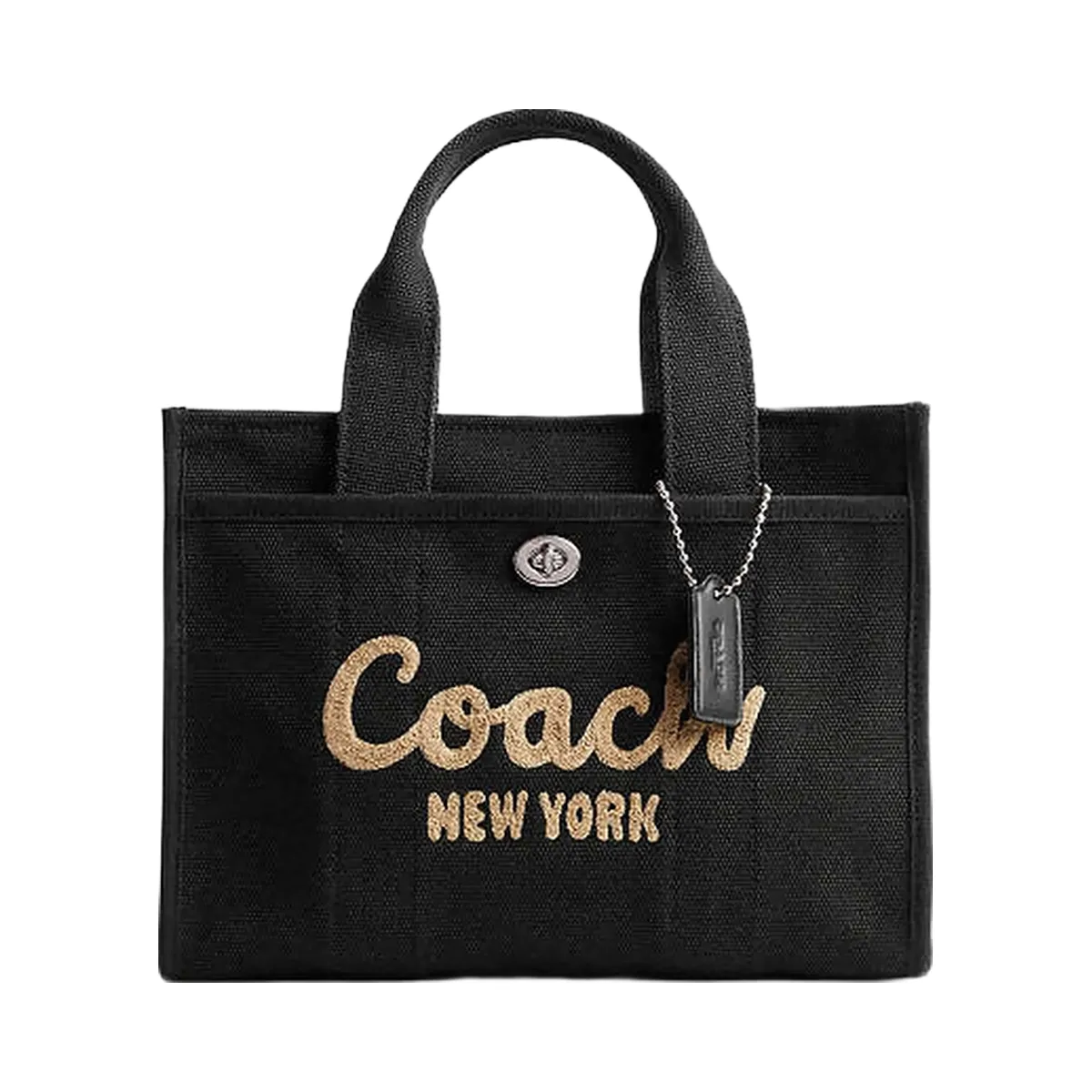 Coach Cargo Tote Bag 26 Canvas-Silver-Black