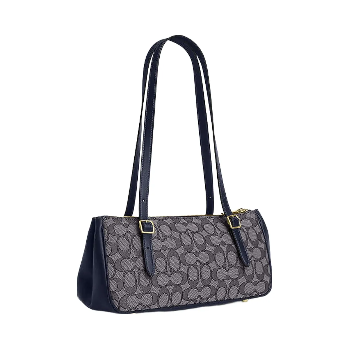 Coach Asher Shoulder Bag In Signature Jacquard Signature Jacquard-Gold-Navy-Midnight Navy