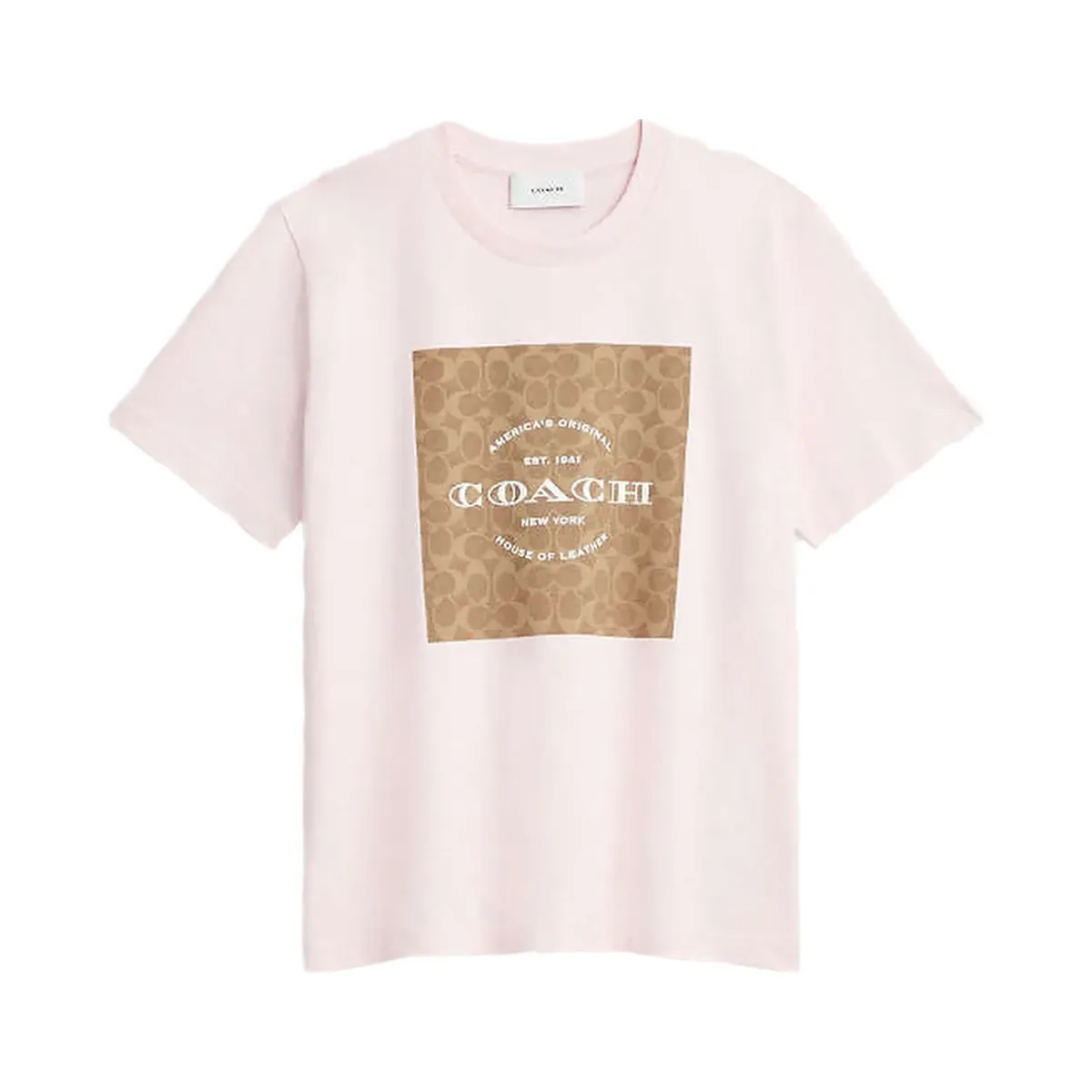 Coach Signature Square T-Shirt Light Pink
