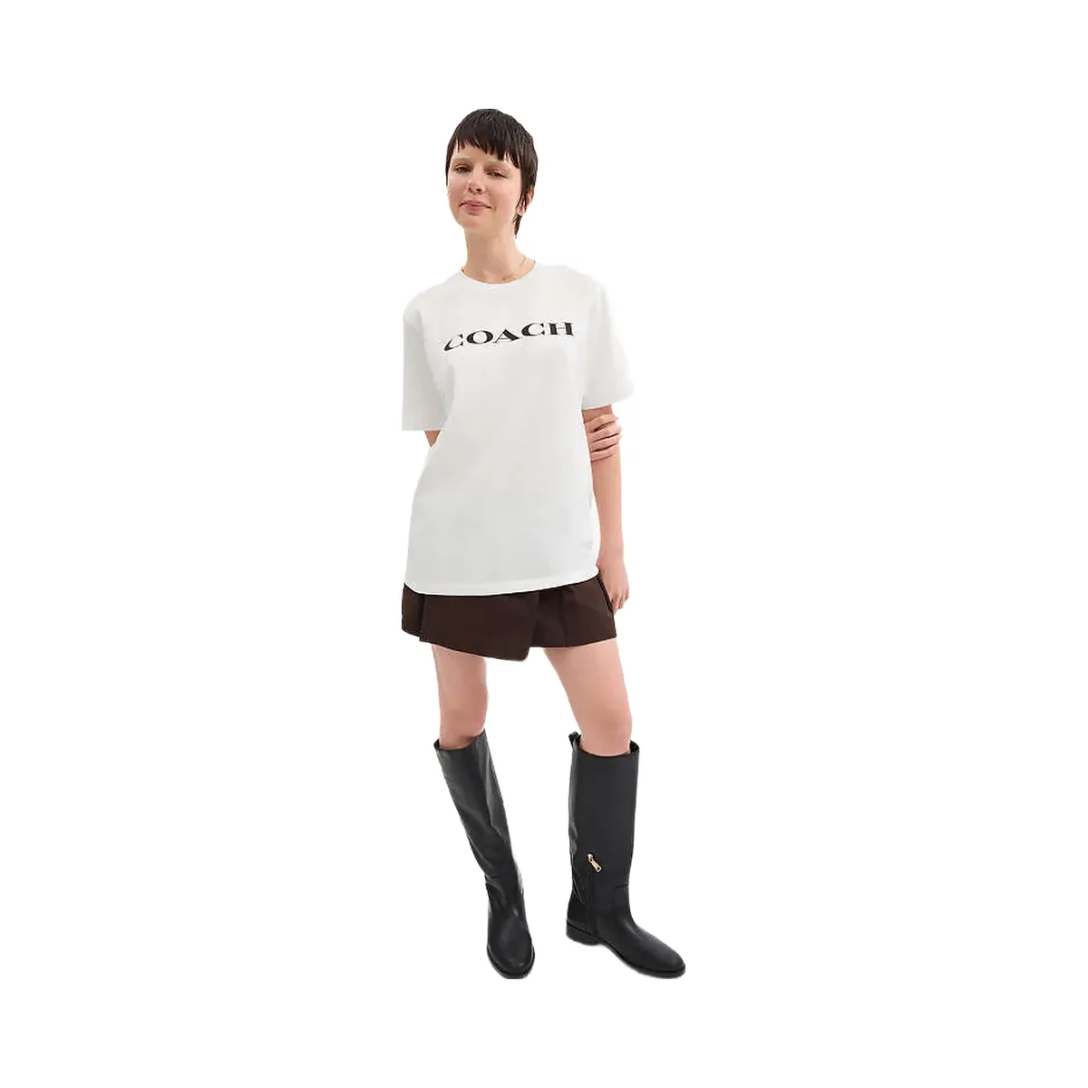 Coach Signature T-Shirt In Organic Cotton White