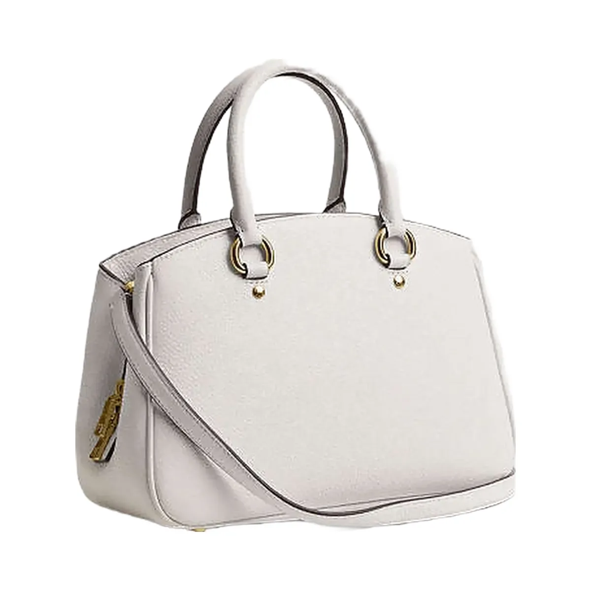 Coach Savannah Small Carryall Bag Pebbled Leather-Gold-Chalk