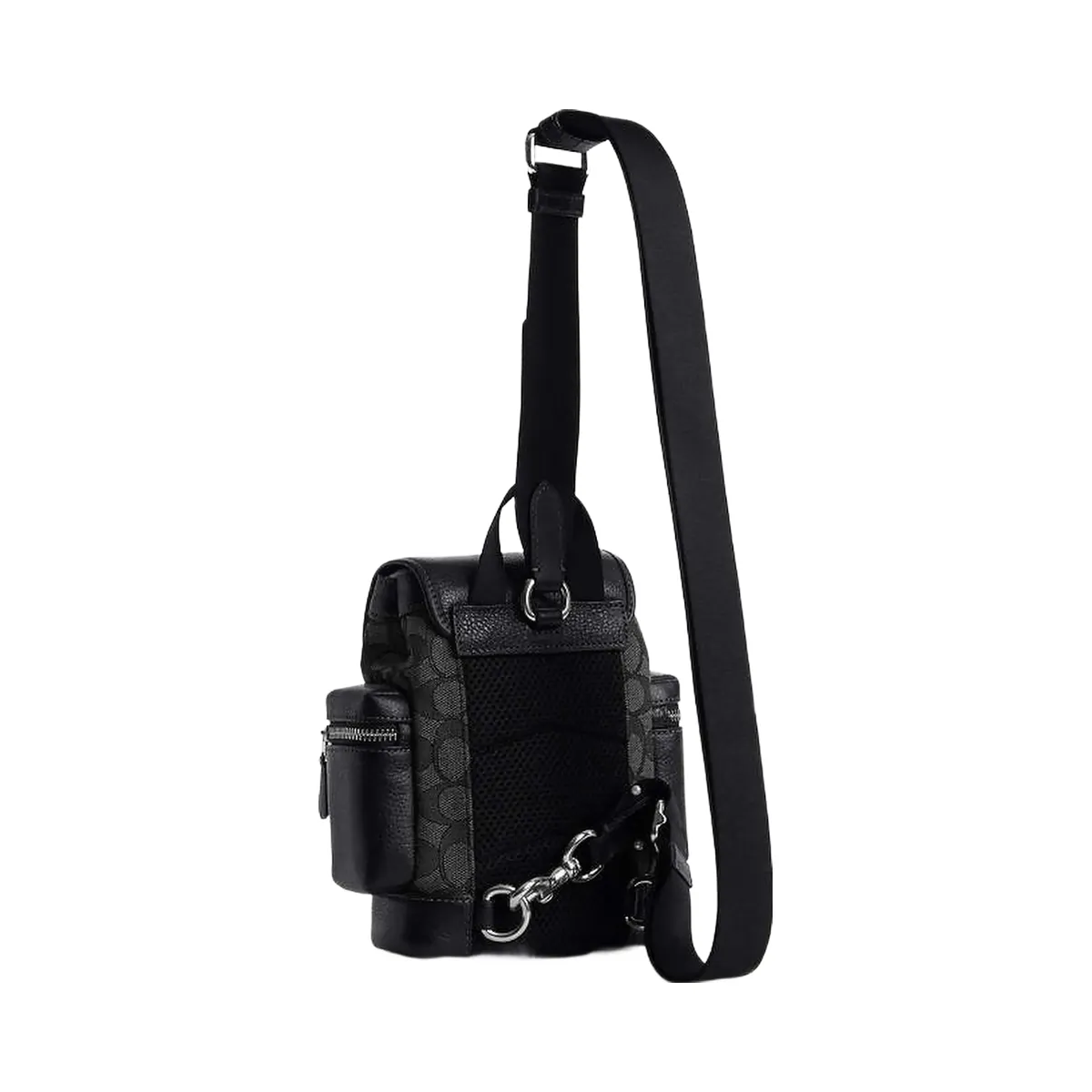 Coach Sprint Sling Pack In Signature Jacquard Signature Jacquard-Silver-Charcoal-Black