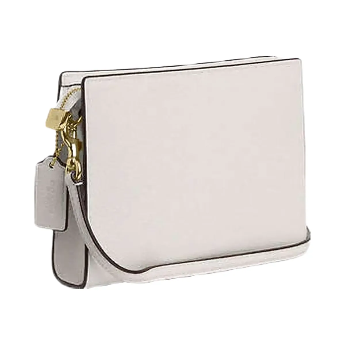 Coach Slim Crossbody Bag Pebbled Leather-Gold-Chalk