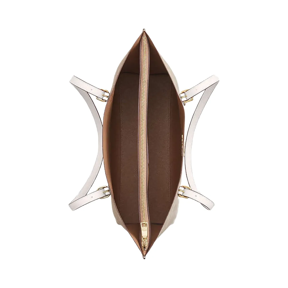 Coach Mollie Tote Bag In Signature Canvas Signature Canvas-Gold-Sand-Chalk