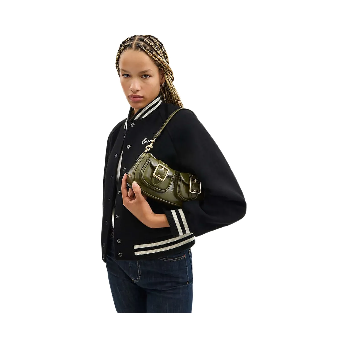 Coach Ashton Bag Glazed Leather-Gold-Olive