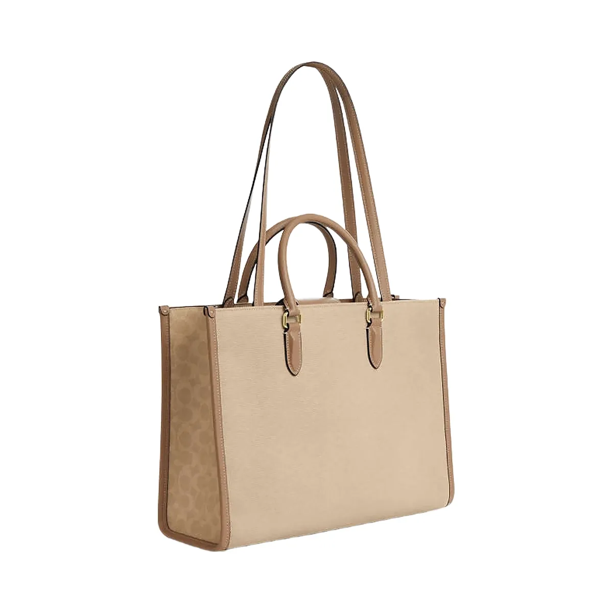 Coach Maggie Tote Bag In Colorblock Im-Dark Natural Multi