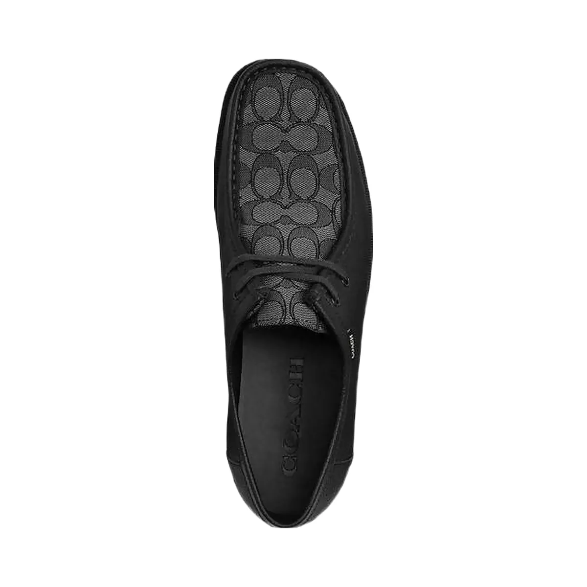 Coach Chukka Shoe With Signature Canvas Charcoal-Black