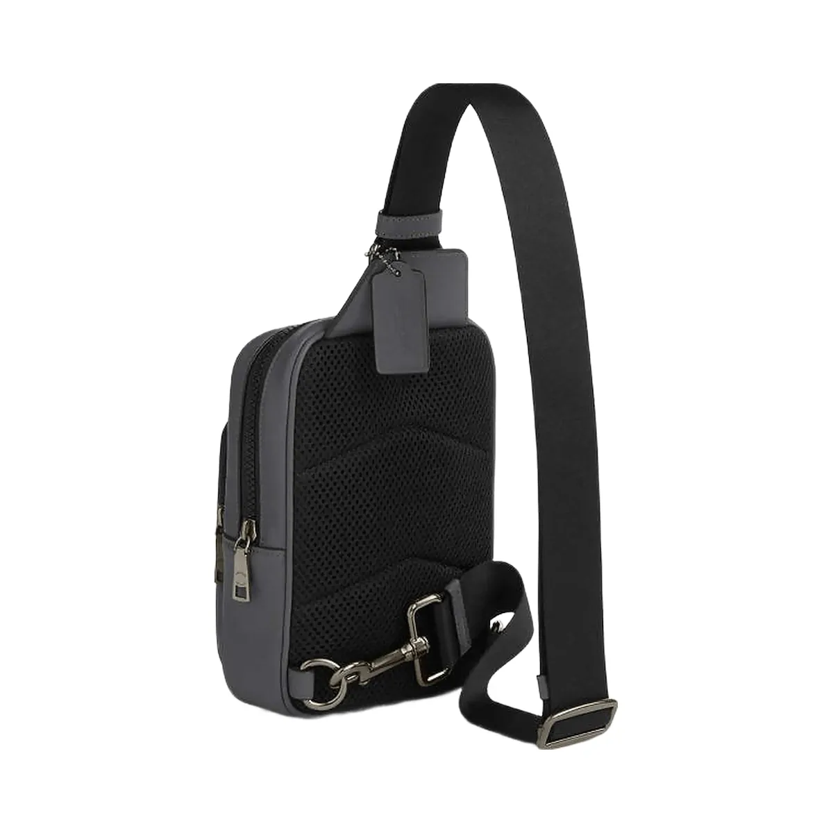 Coach Racer Sling Pack In Signature Canvas Signature Canvas-Qb-Grey-Charcoal