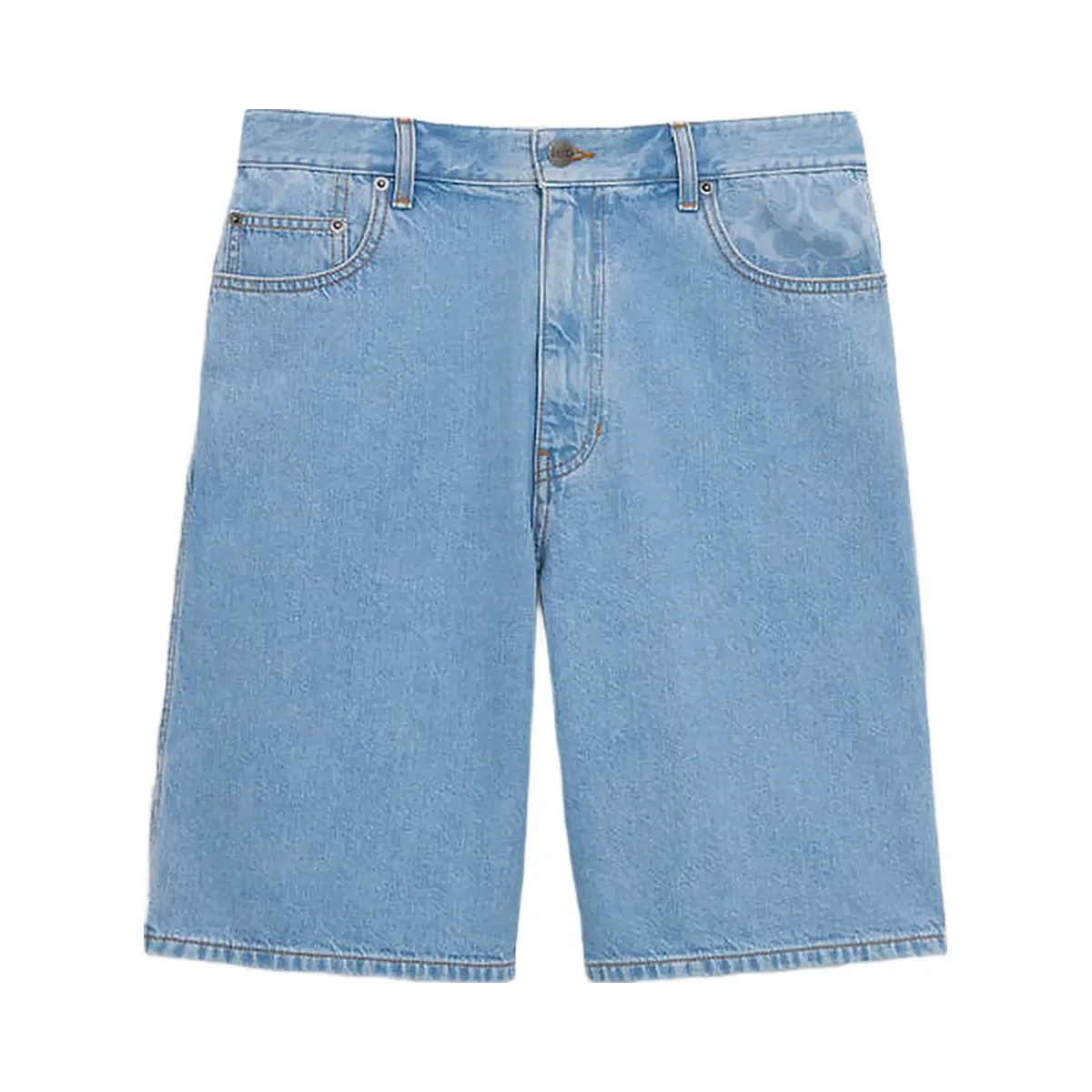 Coach Signature Denim Shorts Light Wash