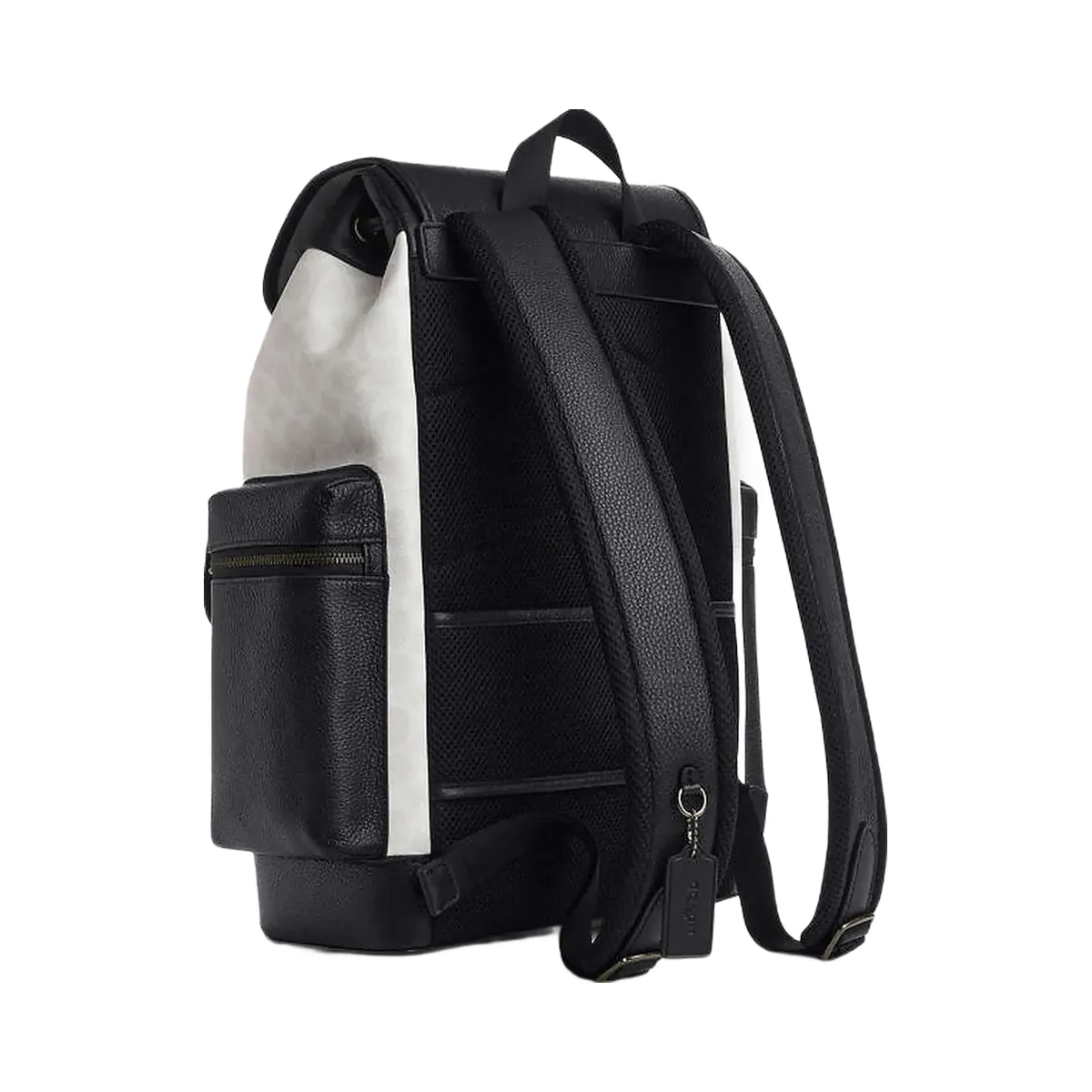Coach Sprint Backpack In Colorblock Signature Canvas Signature Canvas-Gunmetal-Chalk-Black