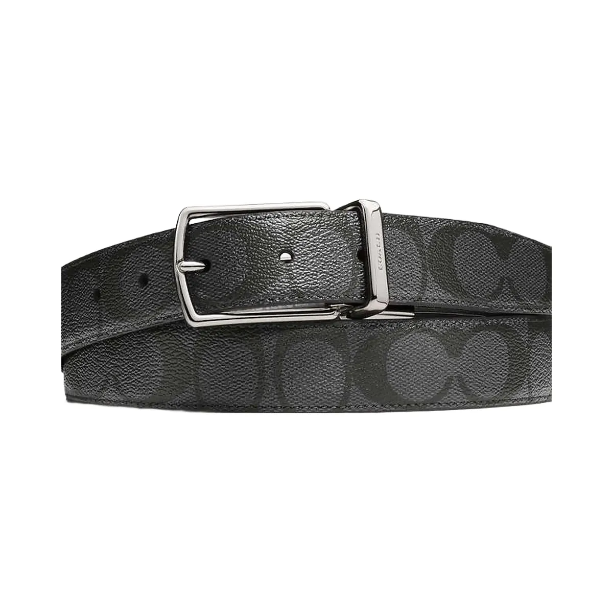 Coach Harness Buckle Cut To Size Reversible Belt, 30 Mm Charcoal-Black