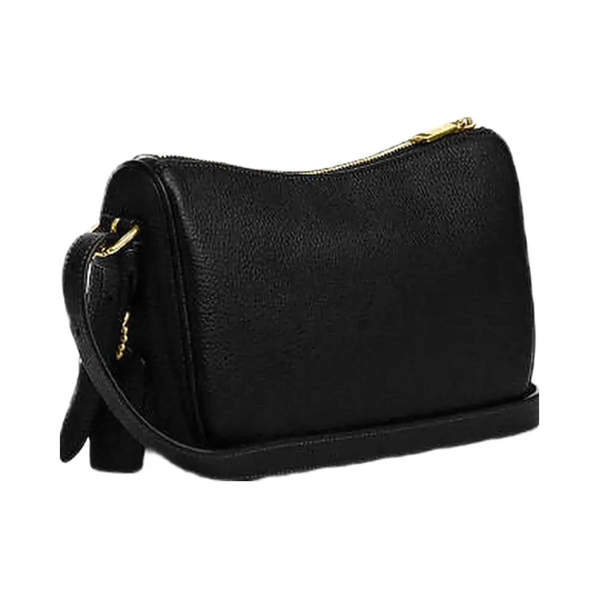 Coach Kailey Shoulder Bag Pebbled Leather-Gold-Black