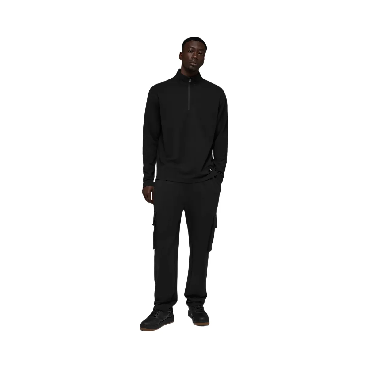 Alo Men's Double Take Long Sleeve 1/4 Zip - Black