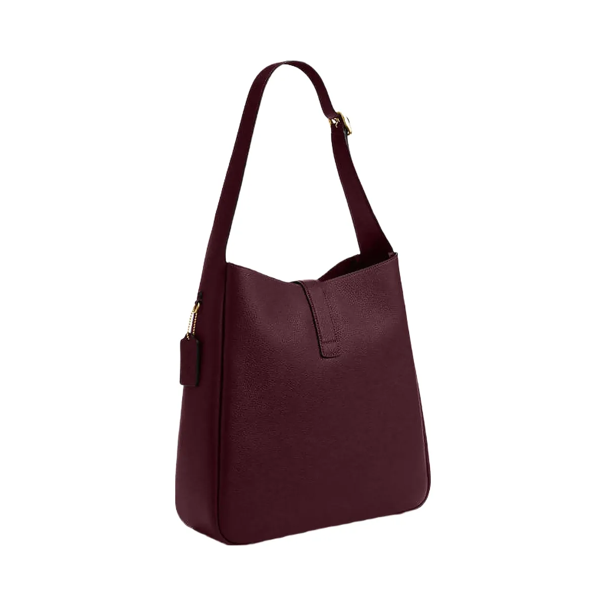 Coach Hadley Large Shoulder Bag Pebbled Leather-Im-Dark Wine