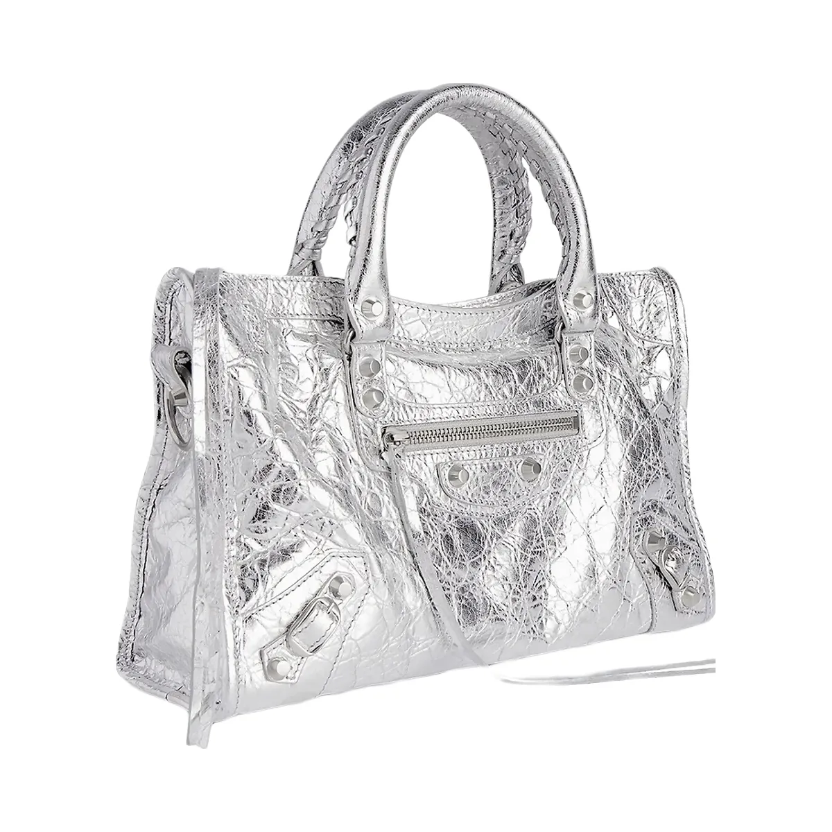 Balenciaga Le City Small Top Handle Metallized Bag