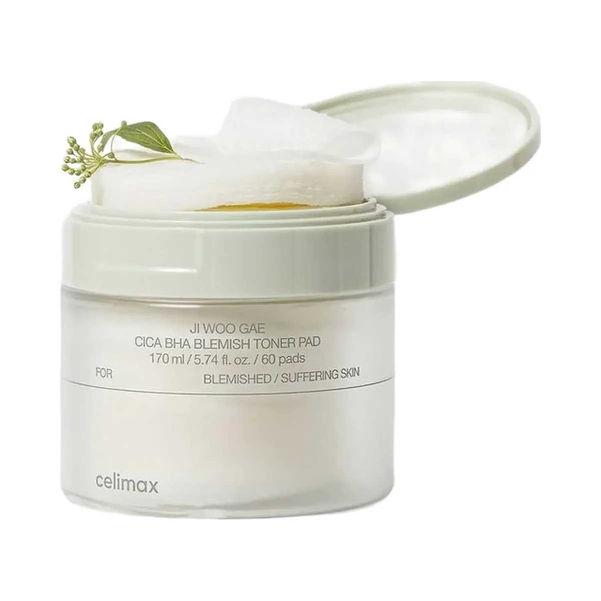 celimax Jiwoogae Cica BHA Blemish Toner Pad