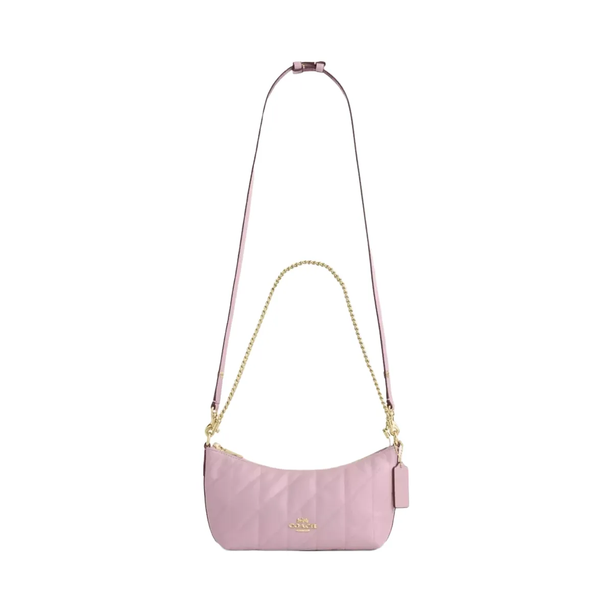 Coach Caitlin Shoulder Bag With Quilting in Gold Carnation