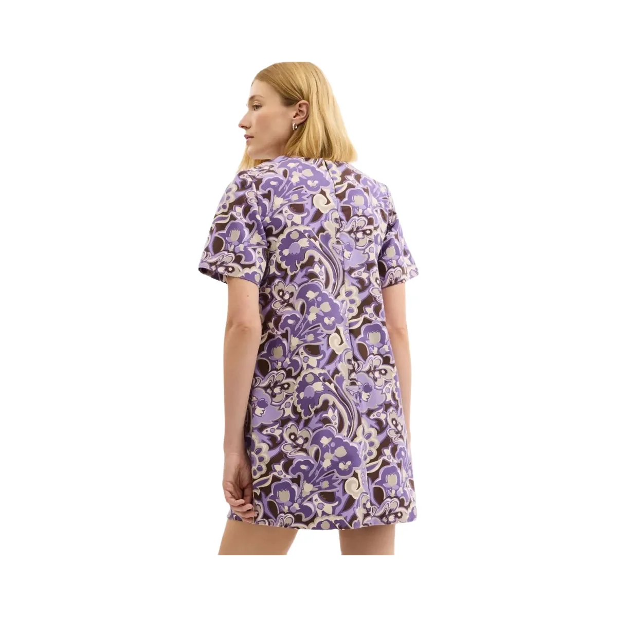 Coach Canvas T-Shirt Dress In Regenerative Cotton Purple Paisley