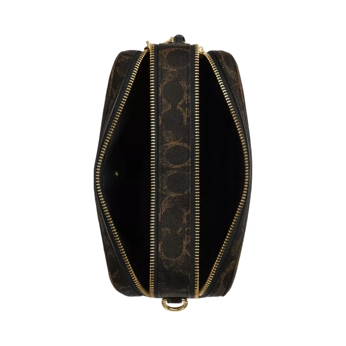 Coach Carey Crossbody Bag In Loved Signature Canvas With Charms in Gold Brown