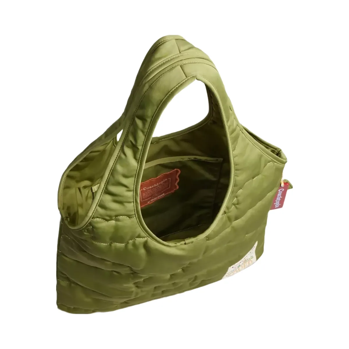 Coach Coachtopia Loop Flat Tote With Cloud Quilting in Olive Multi Cording