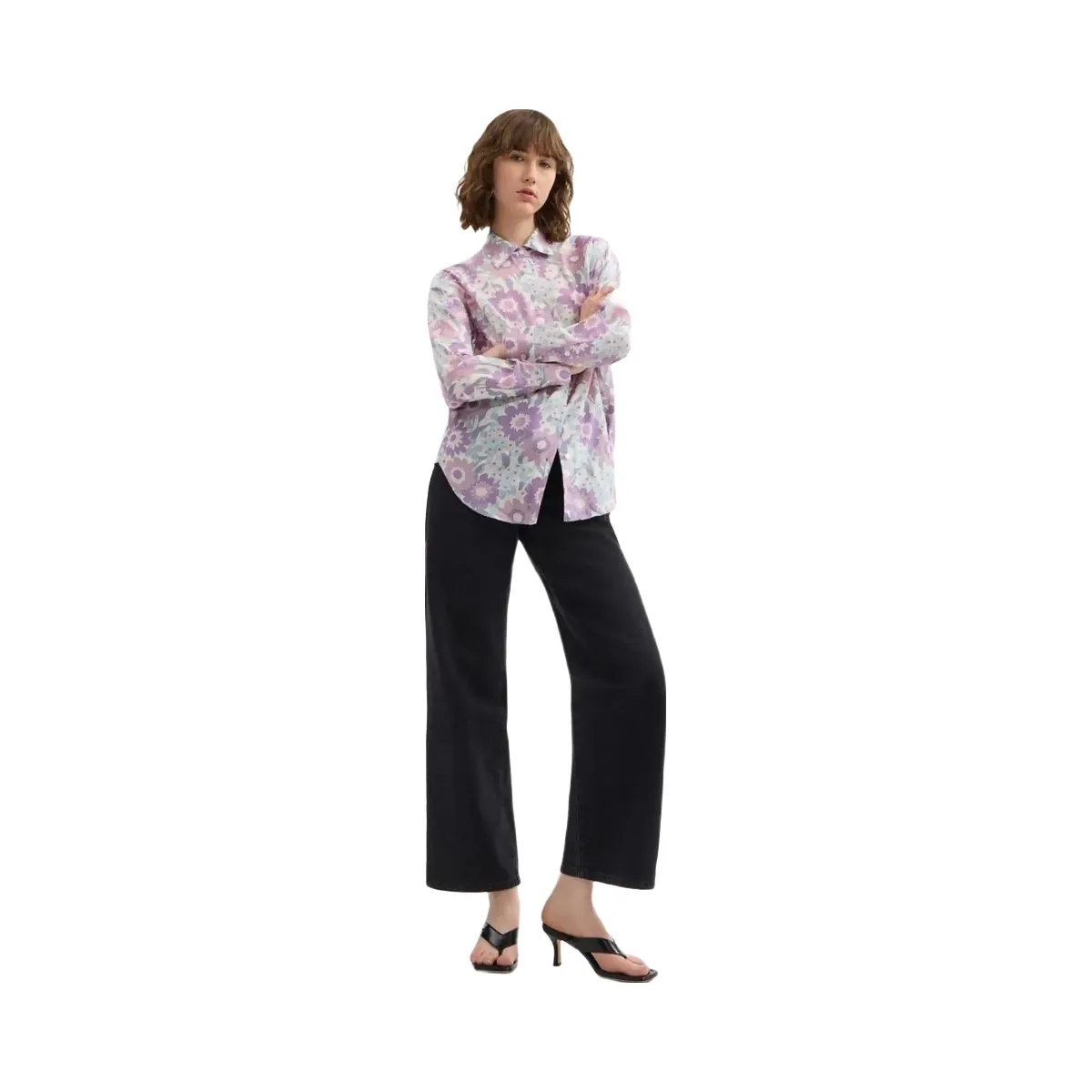 Coach Cotton Voile Shirt Purple Floral