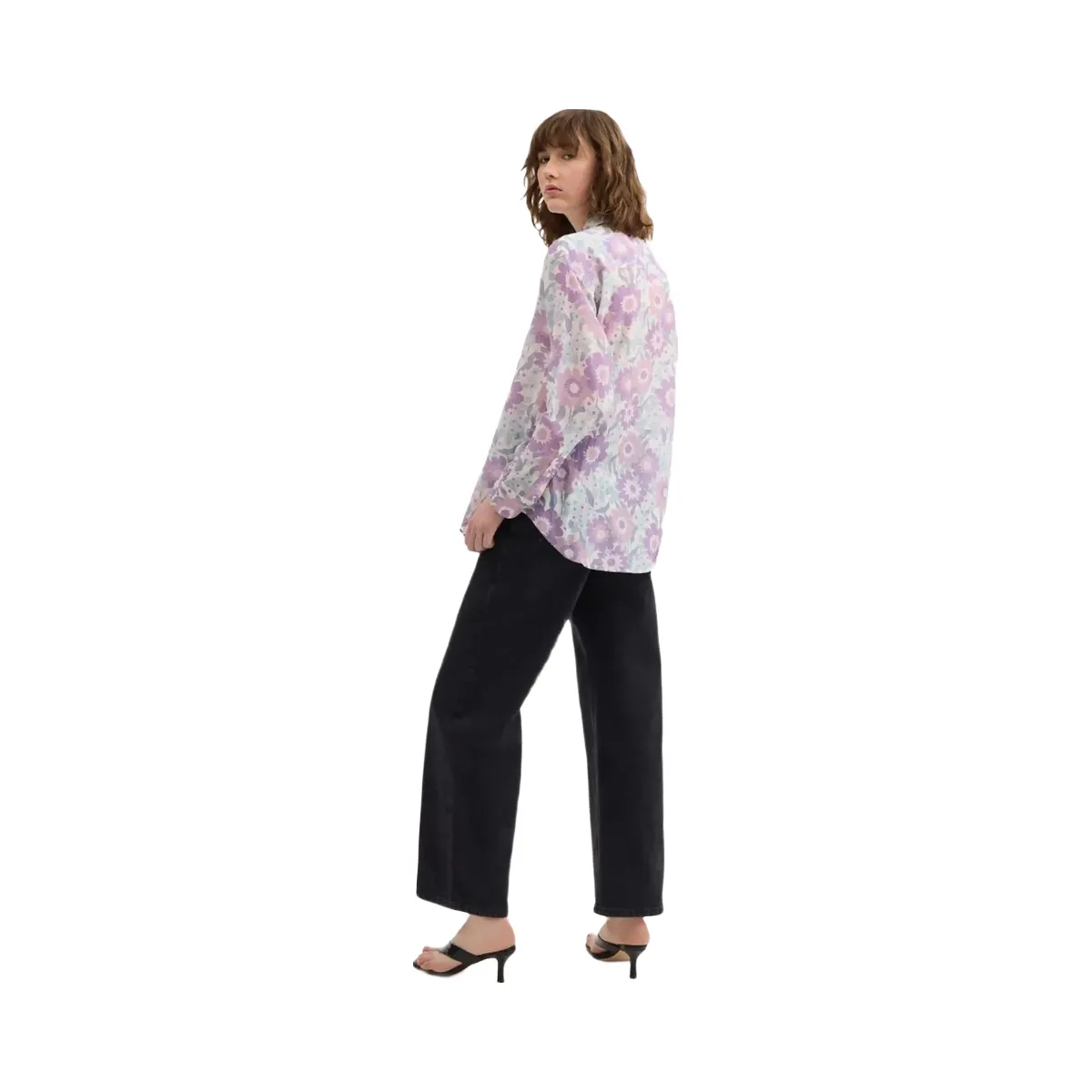 Coach Cotton Voile Shirt Purple Floral