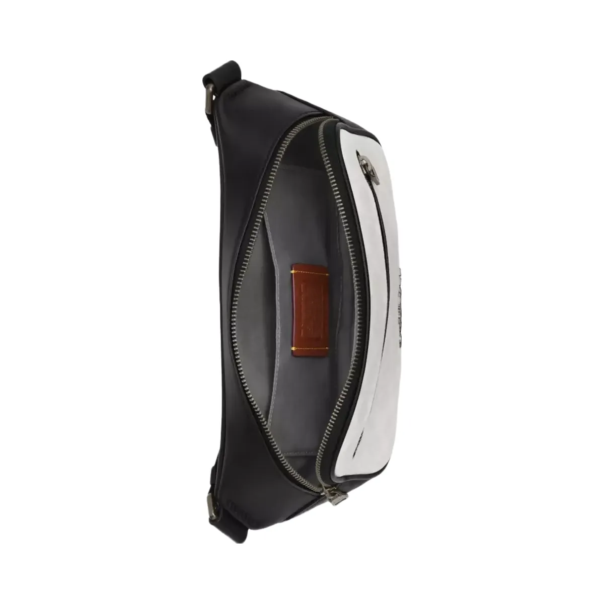Coach Elias Belt Bag In Signature Canvas in Gunmetal Chalk Black