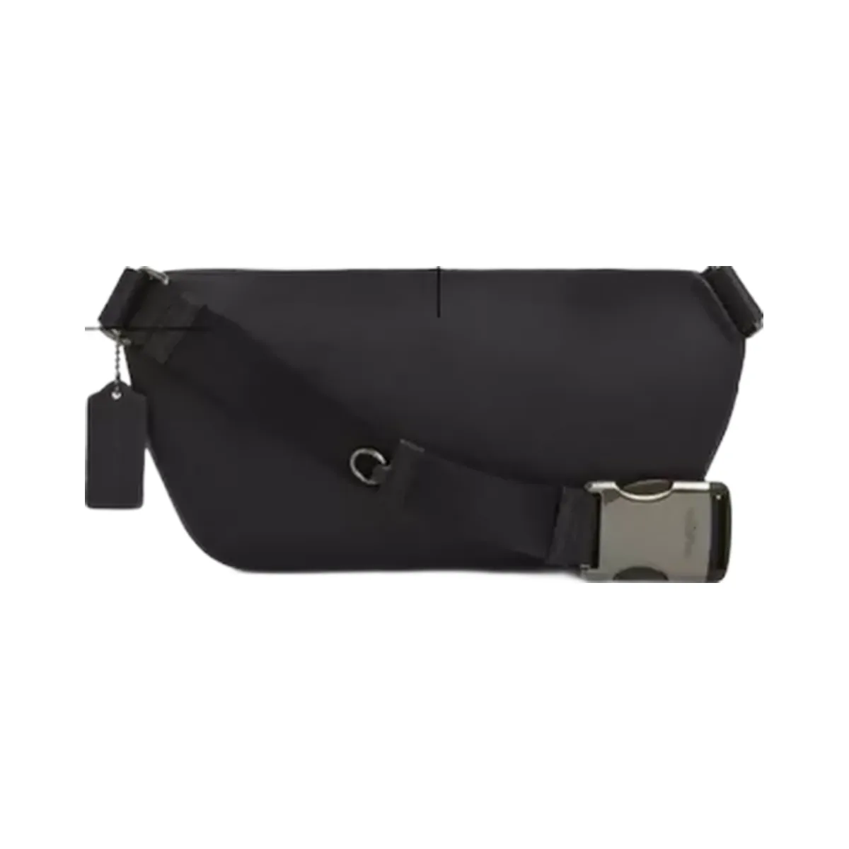 Coach Elias Belt Bag In Signature Canvas in Gunmetal Chalk Black