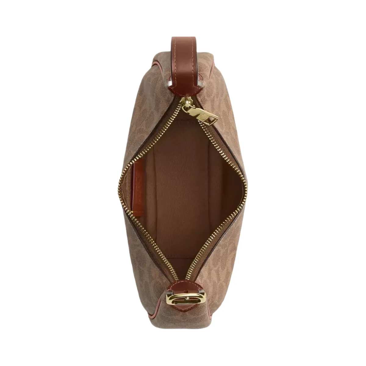 Coach Emily Shoulder Bag In Signature Canvas in Gold Tan Brown