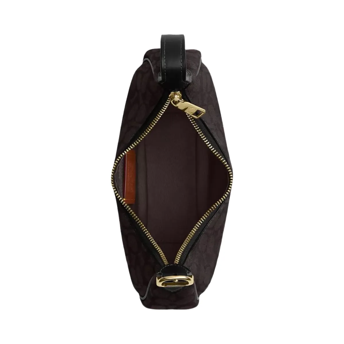 Coach Emily Shoulder Bag In Signature Canvas in Gold Walnut Black