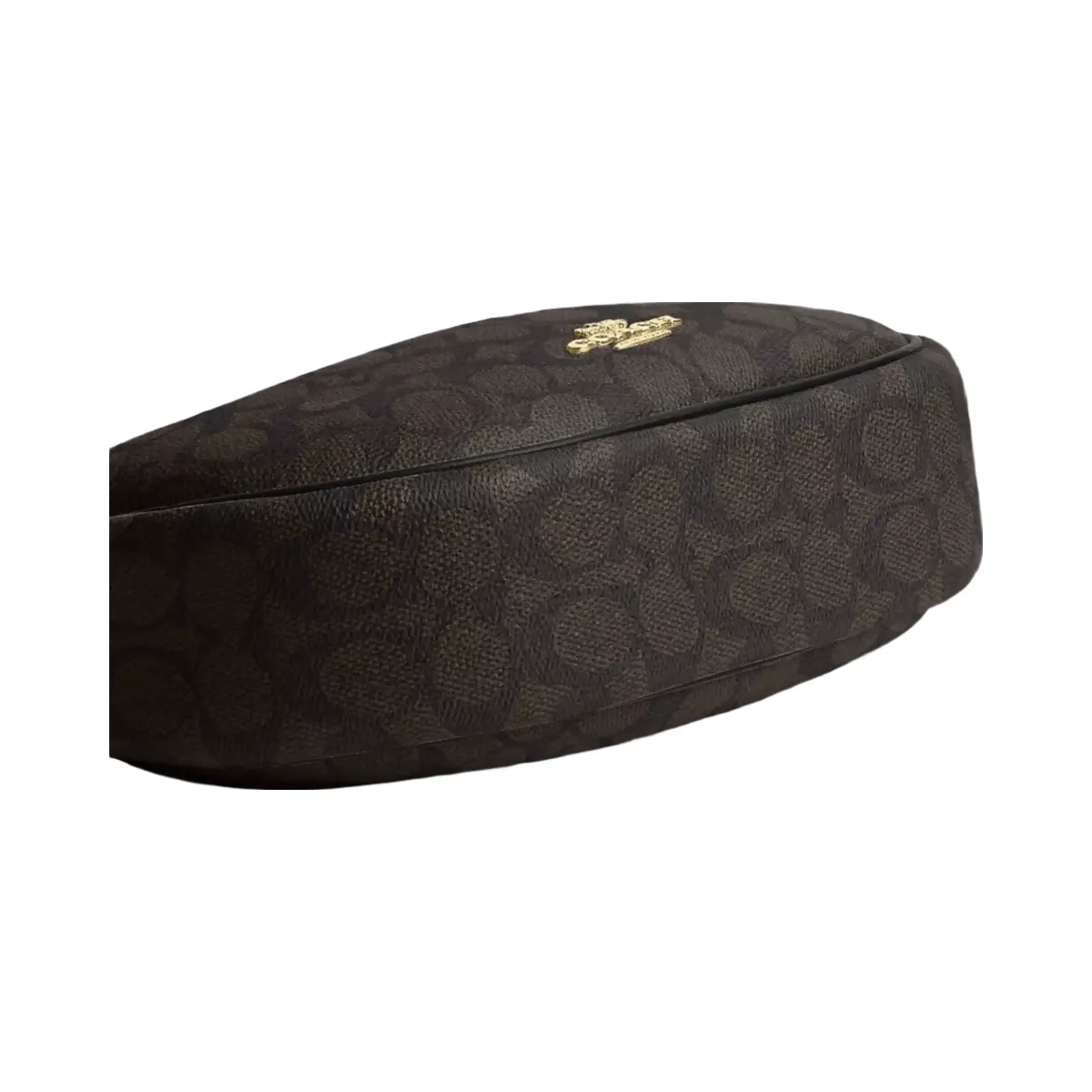 Coach Emily Shoulder Bag In Signature Canvas in Gold Walnut Black