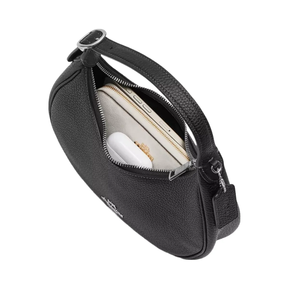 Coach Emily Shoulder Bag in Silver Black