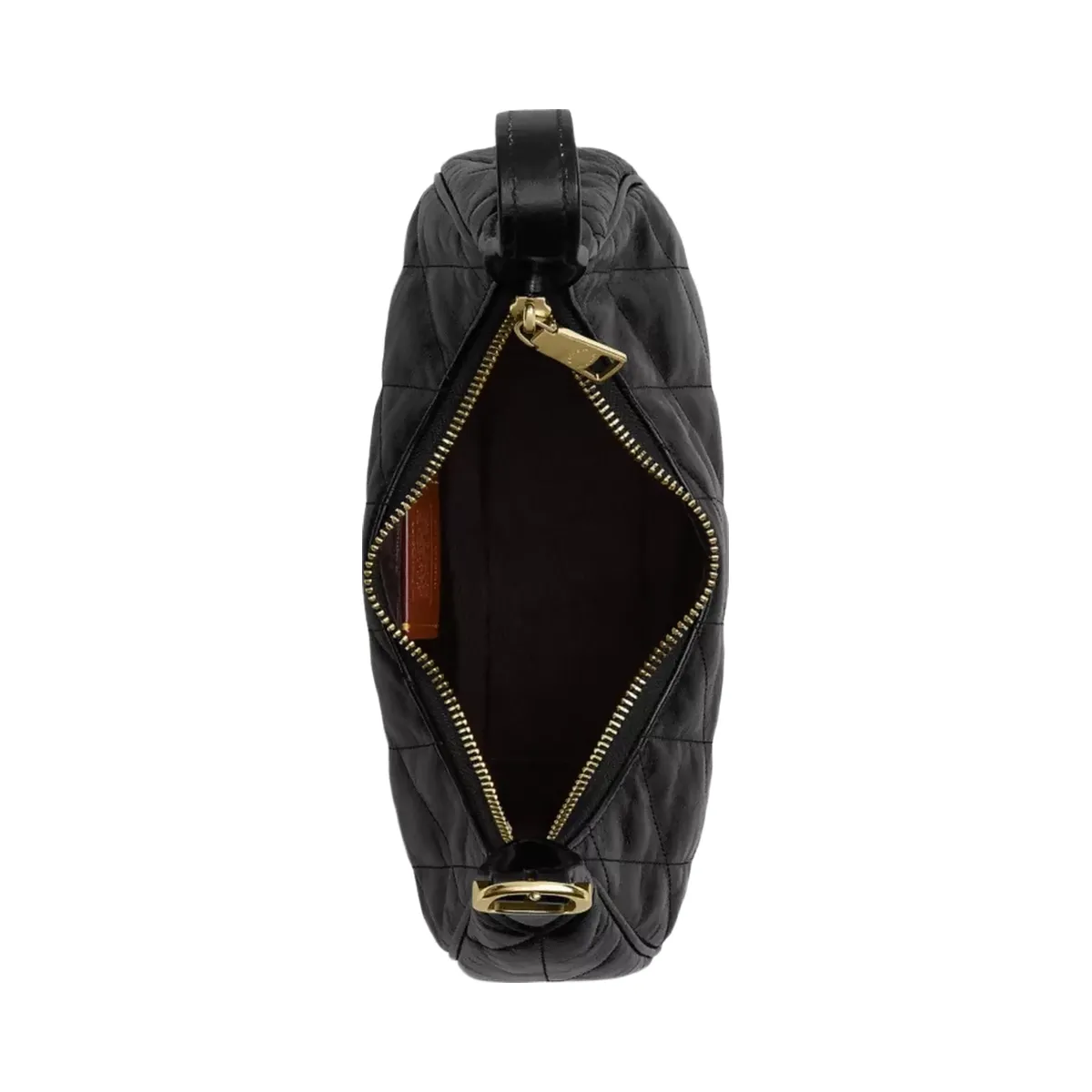 Coach Emily Shoulder Bag With Quilting in Gold Black