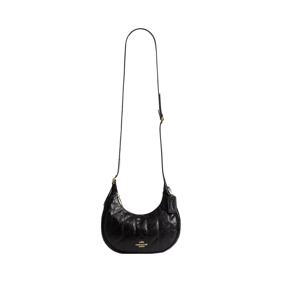 Coach Emily Shoulder Bag With Quilting in Gold Black