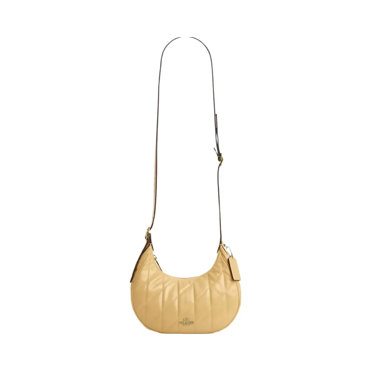 Coach Emily Shoulder Bag With Quilting in Gold Soft Yellow