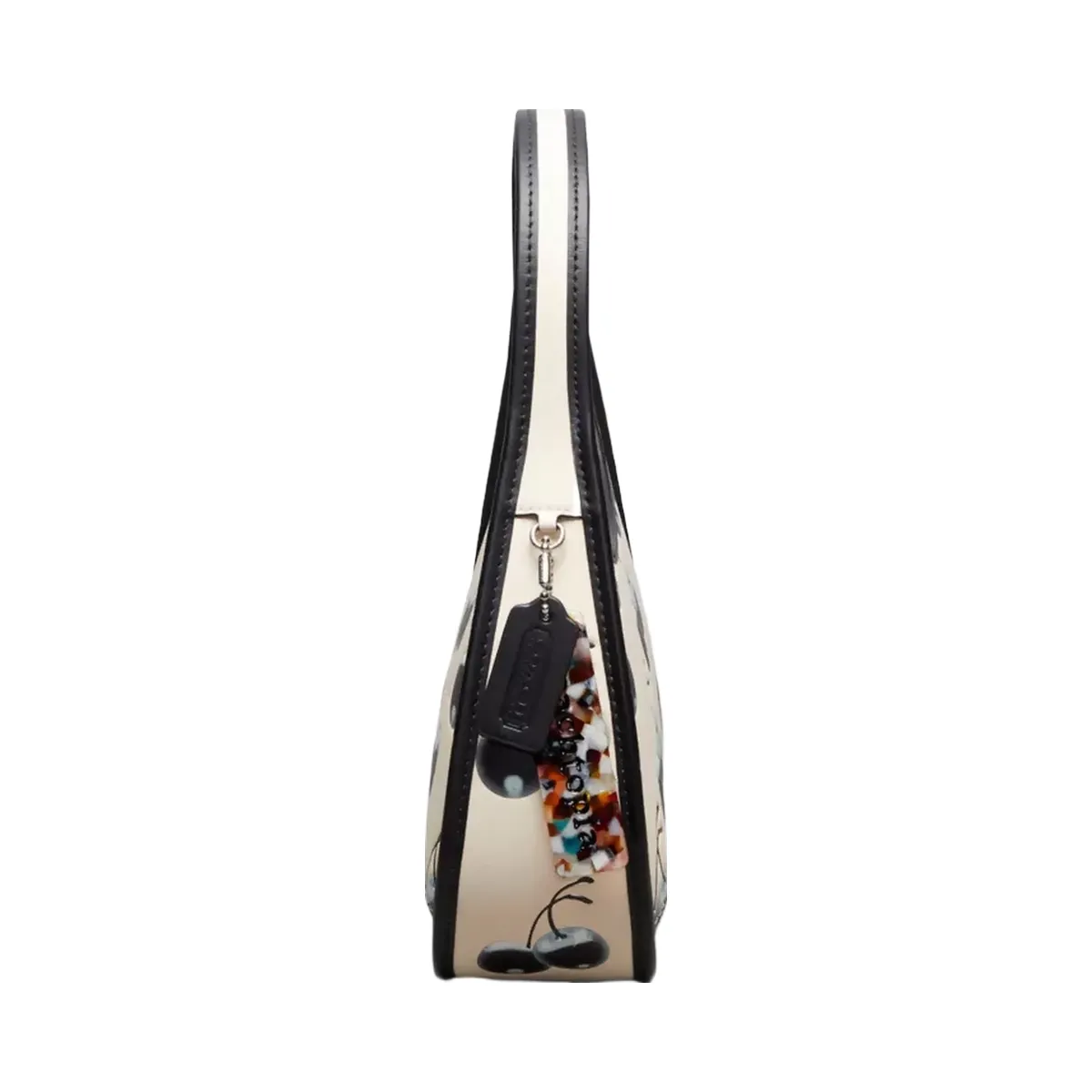 Coach Ergo Bag In Coachtopia Leather With Cherry Print in Black Cloud Multi
