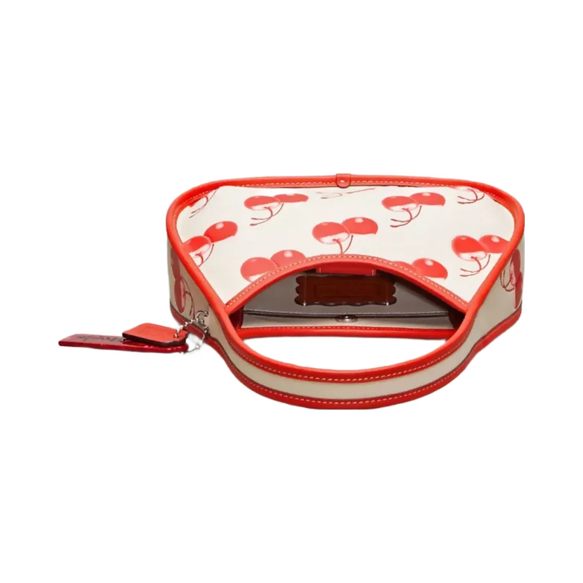 Coach Ergo Bag In Coachtopia Leather With Cherry Print in Cloud Multi