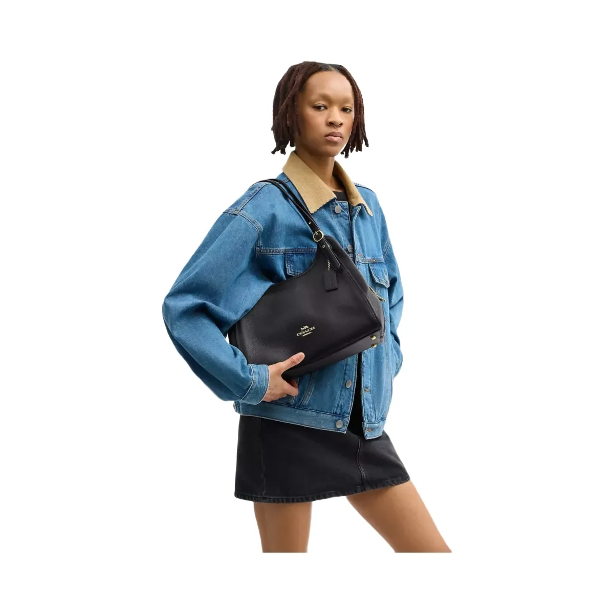 Coach Erin Shoulder Bag in Gold Black