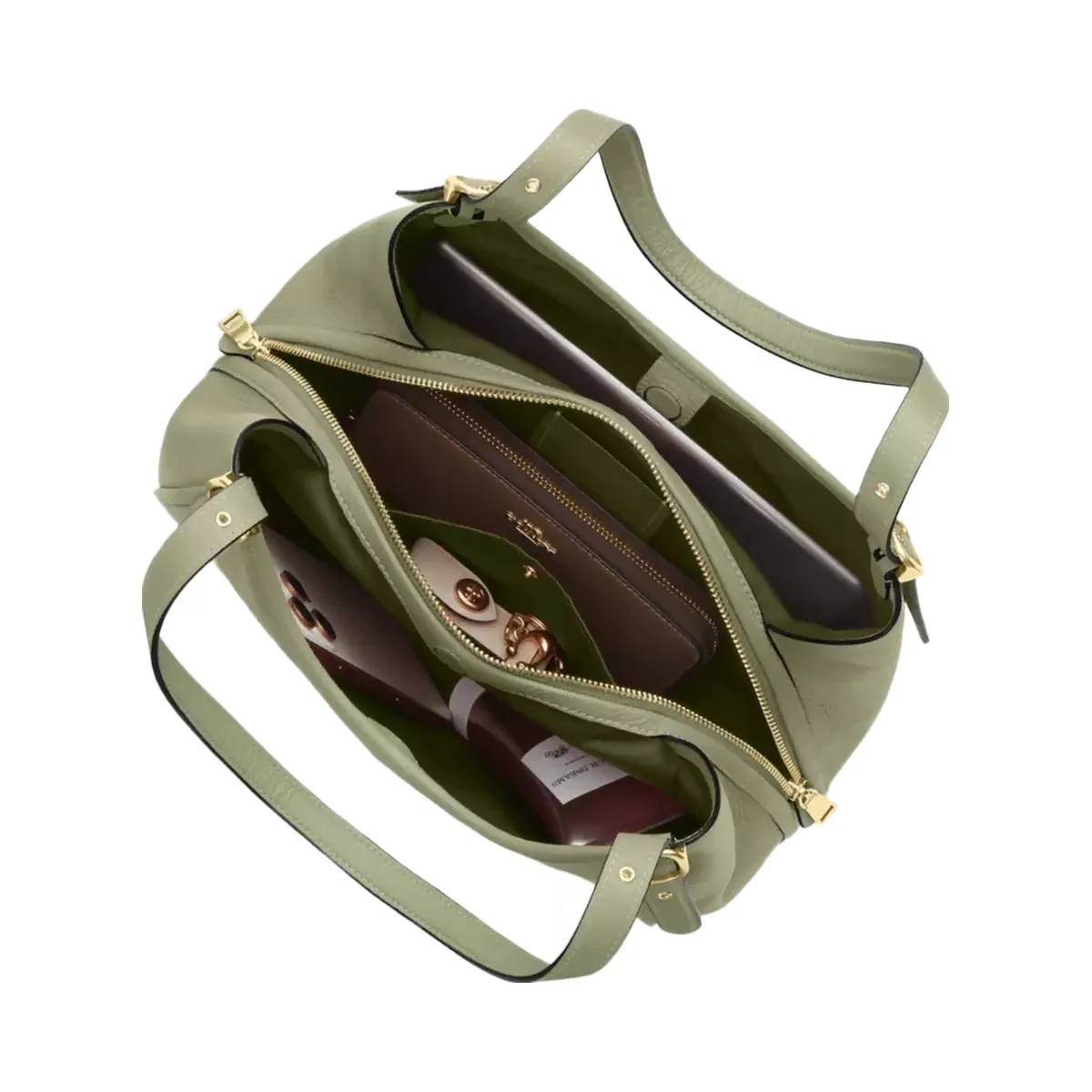 Coach Erin Shoulder Bag in Gold Pistachio