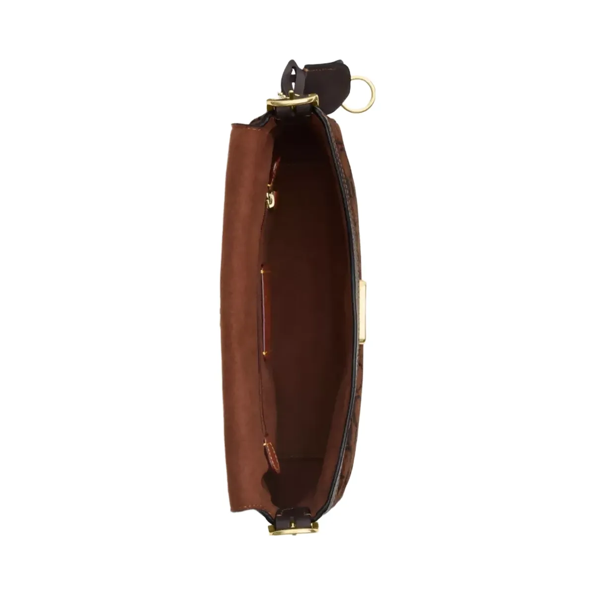 Coach Etta Small Flap Shoulder Bag In Signature Chenille in Gold Truffle